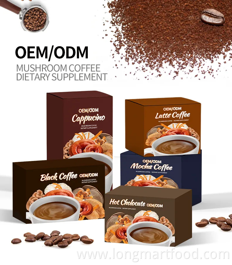 Mushroom Coffee 100% Organic Arabica OEM Classic Flavor for Drinking Private Label Medicinal Mushroom